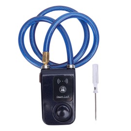 Bluetooth Bicycle Lock, Keyless Smart Lock with Phone App Control, IP44 Water Resistant, Over 110dB Alarm, Anti-theft Lock for Motorcycle, Bicycle, Scooter, Gate Door (Blue)