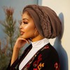 DRESHOW African Women's Turban Double Braid Headwear Headwear Chemo Cap