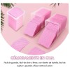 400 Pcs Cuadrado Toallitas Limpiadoras Rojo Rosa