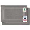 Komforttec 2-Piece Bath Mat Set, Terry Cloth Shower Mat, Washable