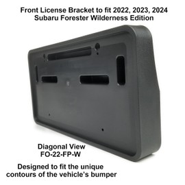 C&C Car Worx FO-22-FP-W Front License Plate Frame Bracket Mount Compatible with 2022, 2023, 2024 Subaru Forester Wilderness Edition only
