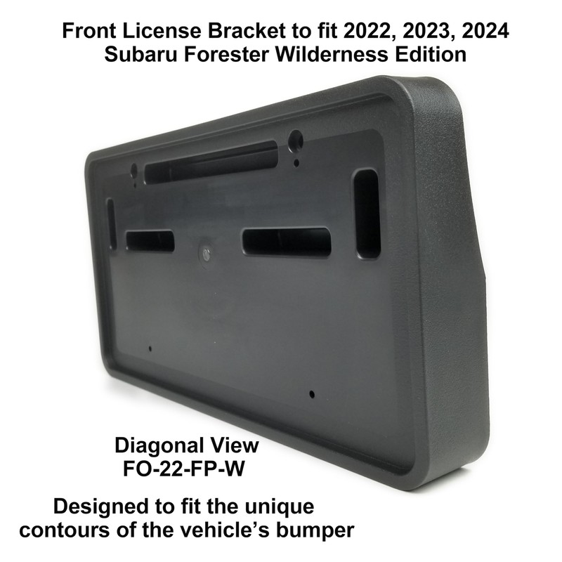 C&C Car Worx FO-22-FP-W Front License Plate Frame Bracket Mount