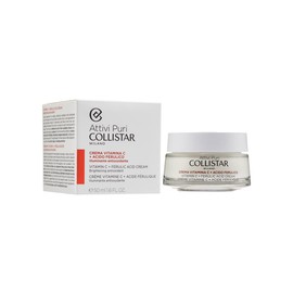 Collistar Attivi Puri Cream with Vitamin C and Ferulic Acid, Antioxidant Moisturising Face Cream for Brightening Effect, Protects Against Oxidative Stress for All Skin Types 50 ml
