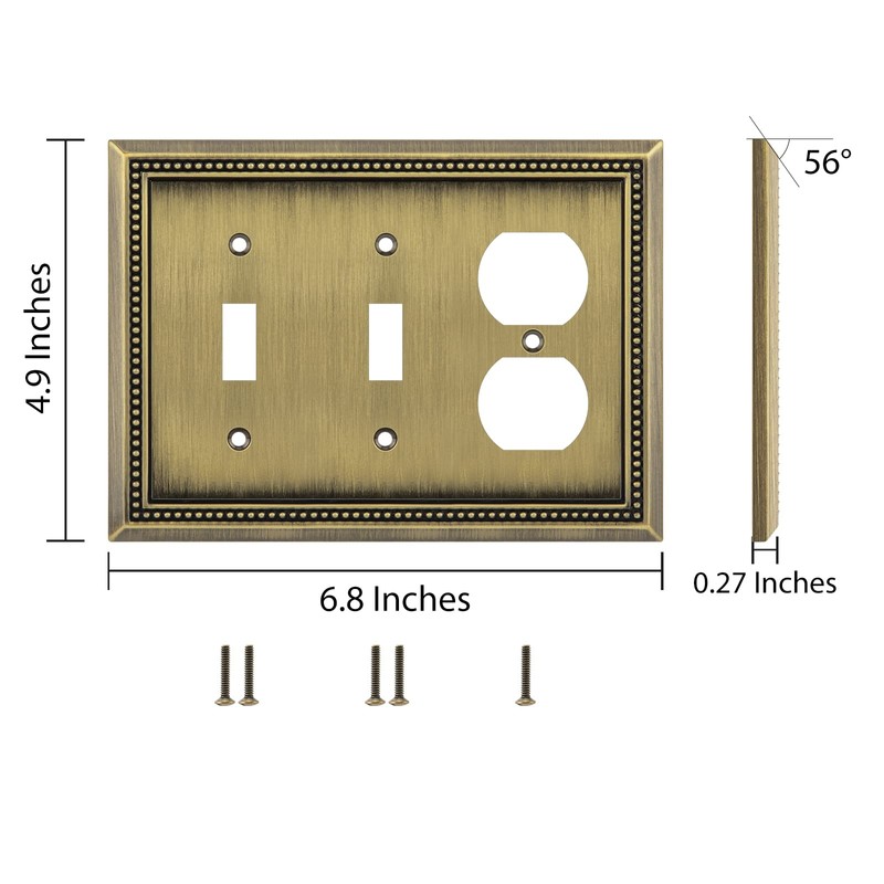 Henne Bery Sunken Pearls Heavy Duty Decorative Wall Plate Switch
