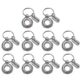 Lifesaver Keychain & Thank you Tag, Appreciation Gift, You've Been a Lifesaver (Set of 10)