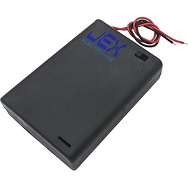 Jex Electronics Three/3X AA DIY Battery Holder Case Box 3.6V/4.5V with Power Switch & Bare Wire Ends