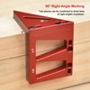 NS Juvyig 3D Multi Angle Measuring Ruler,Woodworking Square Tool Marking