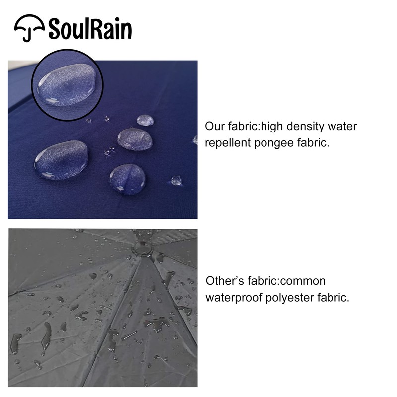SoulRain 16 Ribs 48" Stick Umbrella Auto Open Solid Color
