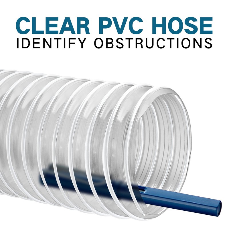 Qucship PVC Dust Collection Hose 2 1/2" x 20' -