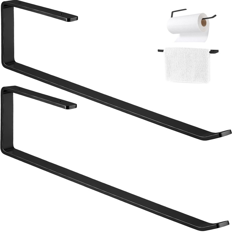 2 PCS Under Cabinet Paper Towel Holder for Kitchen,TONLEA Drilling