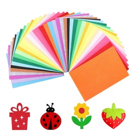 Hoiumlz Felt Sheets for Crafts 40PCS Felt Fabric Sheets Craft Kit Small Felt Squares Paper Assorted Colors DIY Patchwork Sewing School Projects Decoration Nonwoven 1mm Thick (4 * 6 inch)