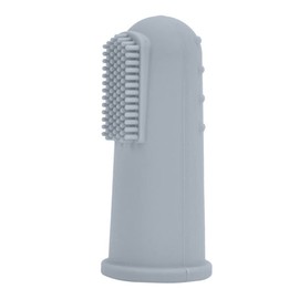 Baby Finger Toothbrushes Teething Brush Toddler Clean Teeth Soft Bristles Dental Oral Hygiene Case (Grey)