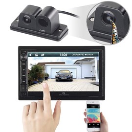 Creasono Double DIN Car Radio: 2-DIN MP3 Car Radio with Touch Display and Colour Reversing Camera (Car Radio Touch, MP3 Car Radio Bluetooth, Car Hands-Free Systems)