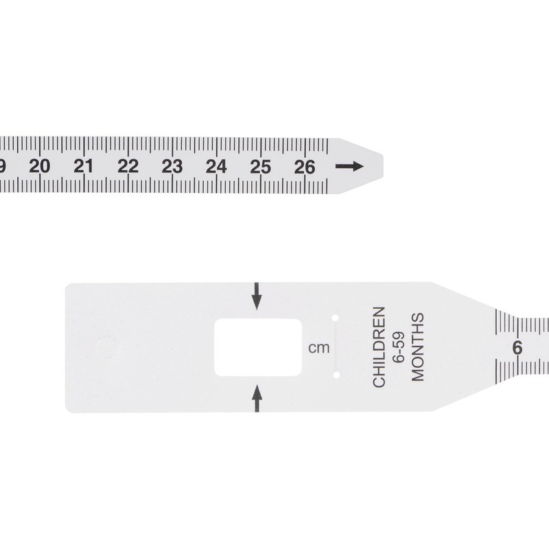 sourcing map 6Pcs Head Circumference Tape 26cm Plastic Measuring Rule