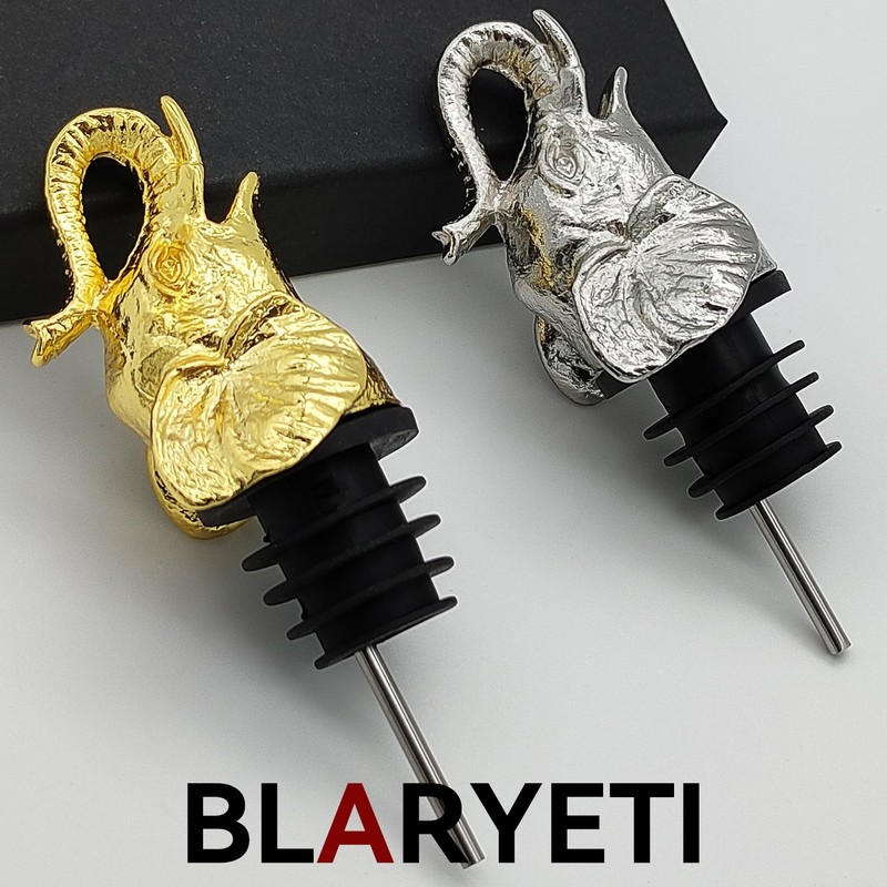 BLARYETI Elephant Head Wine Pourer Spout Bottle Plug for Wine