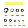 260pcs[9 Sizes] Black Starlock Internal Tooth Lock Washers Assortment Kit,