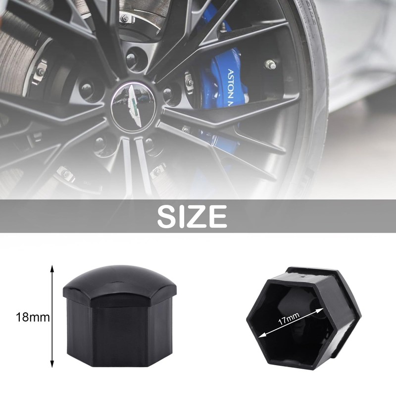 CIXLOGIC 20pcs Wheel Bolt Nut Cap Hexagonal Tire Nut Covers