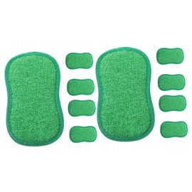 Baluue 2sets Convenient Scrub Sponge Compact Dish Sponges Yellow Cleaning Supplies 5pcs*2