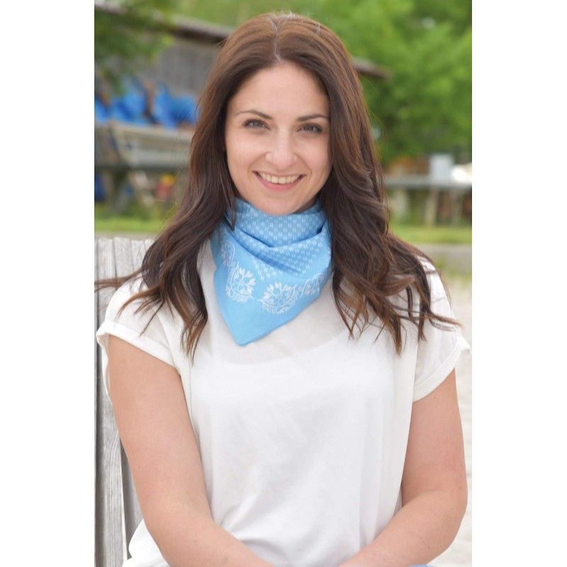 styleBREAKER 01016201 Women's Triangular Scarf Cotton with Floral Pattern, Multifunctional