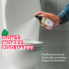 FreePoo - Pack of 3 Toilet Odorizer Lavender - Pre Poop Odor Blocker, Aromatic Bathroom Spray, Potty Deodorizer, Air Freshener - Natural Oils, Hygiene Kit Essential - 3 x 2.0 floz