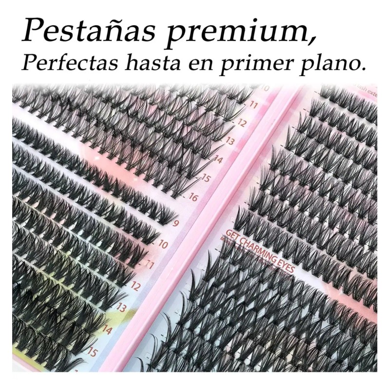 Kit De Extensiones 644 Pestañas Maquillaje Diy Lash Mixto