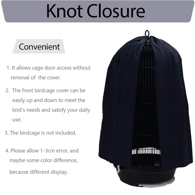 QBLEEV Round Parrot Birdcage Cover Pet Universal Blackout Cage Cover