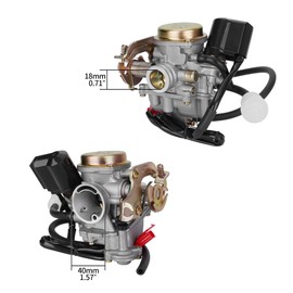 GY6 50cc Carburetor PD18 Carburetor with Fuel Filter and Fuel Line for GY6 49cc 50cc 139QMB 4-Stroke Scooter Moped Taotao Lance Eagle Tank Urban VIP Future Champion Kymco Parts