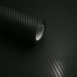 RockRose 3D Matte 3D Black Carbon Fiber Vinyl Wrap, Anti-Wrinkle, Air Release Automotive Bubble Wrap, Self Adhesive Car Vinyl Sticker DIY Decals 5FT x 15FT