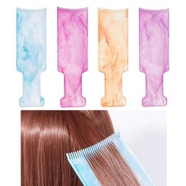 치아 털이 있는 헤어 컬러링 패들 발라이지 보드, 선물 강조 [Smudge blue] Hair coloring paddle balayage board with teeth, gift highlight [Smudge blue]