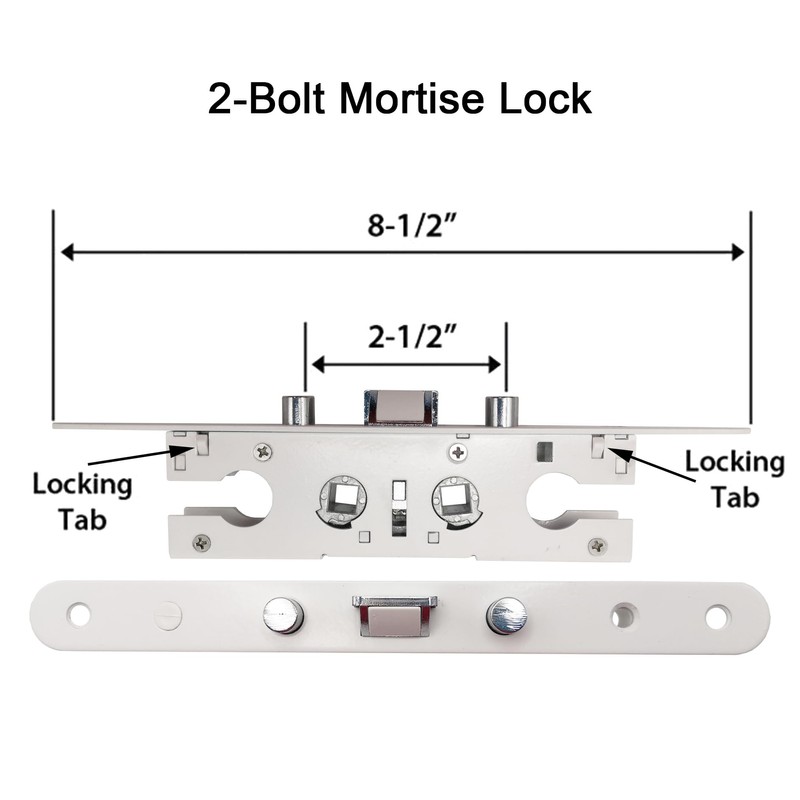 2 Point Bolt Mortise Lock Replacement Fits for Pella Storm