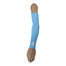 Sports Farm Custom Number/Initials Baseball Football Basketball Soccer Arm Sleeve - Light Baby Blue (Youth Medium)