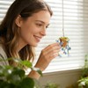 Cute Handmade String of Beads Plant Hanging for Car Accessories,