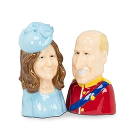 Abbott Collection Prince William & Kate Salt and Pepper Shaker Set (3.5" H)
