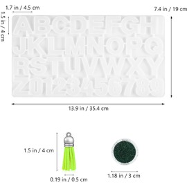 Kit para Hacer Moldes de Resina DIY Moldes de Silicona para Letras y Números, Fácil Desmoldado y Vertido sin Esfuerzo para Decoración y Creación de Llaveros