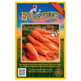 Everwilde Farms - 2000 Chantenay Royal Carrot Seeds - Gold Vault Jumbo Seed Packet