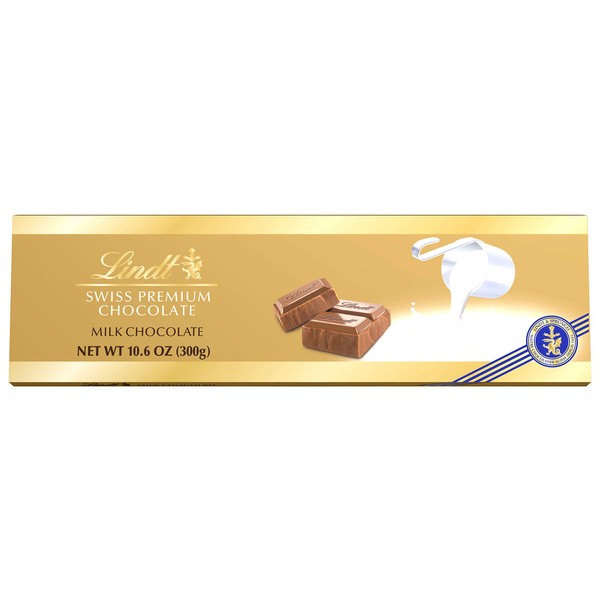 Lindt Swiss Premium Milk Chocolate, 10.6-Ounce Packages (Pack of 4)