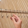 Hermosa Collection Decorative Star Fish Chrome Shower Curtain Hooks -