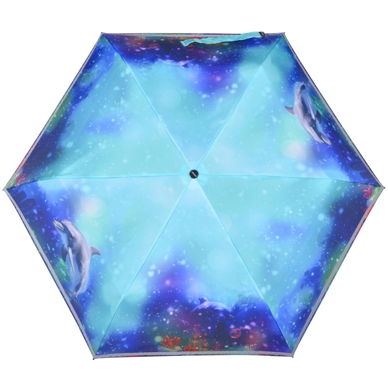 Knirps Kinder-Taschenschirm 4Kids reflective mit Reflexborte - Dolphin