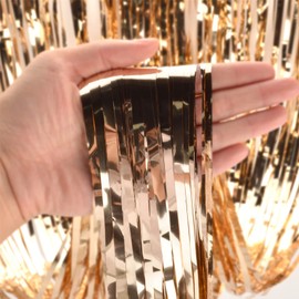 AIYONG Tinsel Curtains, Pack of 5, 3 ft x 6.6 ft Multicoloured Tinsel Curtains, Colourful Foils, Fringe Background Decoration for Party Decoration, Birthday, Christmas, Carnival Decoration