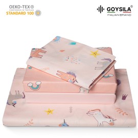 GOYSILA Next to Me Baby Crib Sheets 4 Pieces 100% Cotton Oeko-Tex Certified Hypoallergenic Breathable.Compatible Nexttome Cosleeping Cot Chicco Next2Me Babylo Cozee Kinderkraft Lullago Mattress 50x83