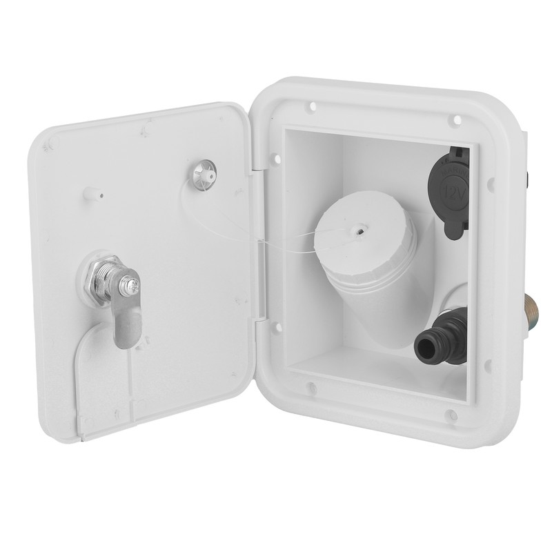 RV Water Inlet SquareShape with Cigar Lighter Pressure Filling Port
