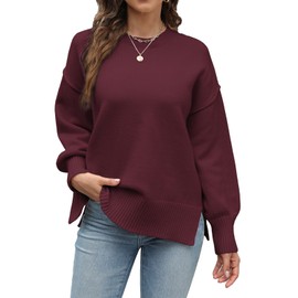 Sweaters for Women Oversized Crewneck Sweatshirt Early Fall Fashion Winter Clothing 2025 Womens Tops Trendy Chunky Cashmere Cozy Red Sweater Christmas Outfits Anthropologie Clothes Plus Size XL