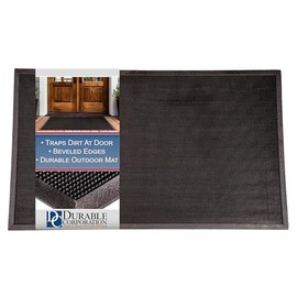 Durable Corporation-396S3672 Heavy Duty Rubber Fingertip Outdoor Entrance Mat, 36" x 72", Black