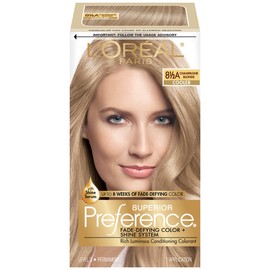 L'Oreal Paris Superior Preference Fade-Defying Color + Shine System, 8.5A Champagne Blonde(Packaging May Vary)