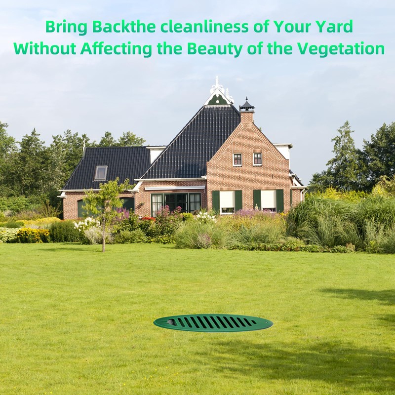 4 Inch Yard Drain Green Angled Drainage Grate for Yard