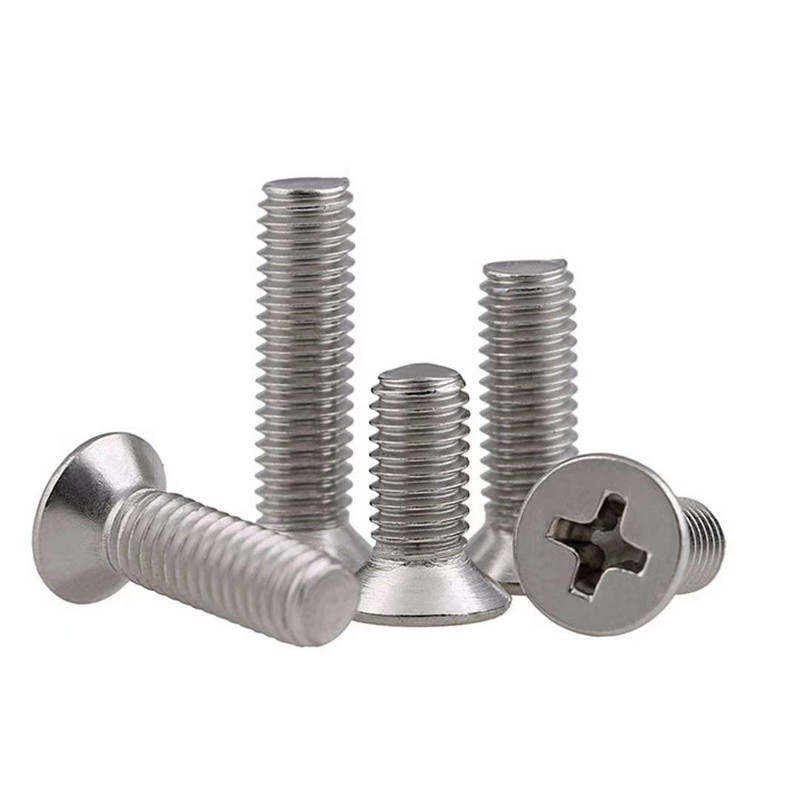 BOZONLI Phillips Countersunk Machine Screws Bolt Flat Head Stainless Steel