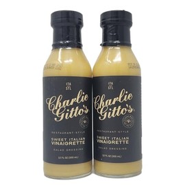 2 Pack of Sweet Italian Vinaigrette Charlie Gitto's 12oz Bottles Restaurant Style Hand Made On the Hill
