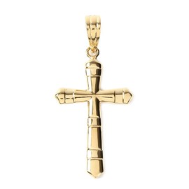 Happy Goods Shop K18 18K Gold Cross Cross Pendant Top 1.0 x 0.7 inches (25 x 17 mm) Necklace Head Charm, gold