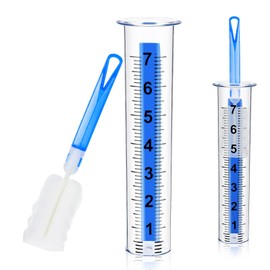 Rain Gauge Replacement Tube Accurate Rain Gauges 7" Upgrade Freeze Proof Outdoor Rain Gauges Plastic Tube Large Guage with 1 Clean Brush Crack Resistance for Garden Yard Home Fence Lawn Farm