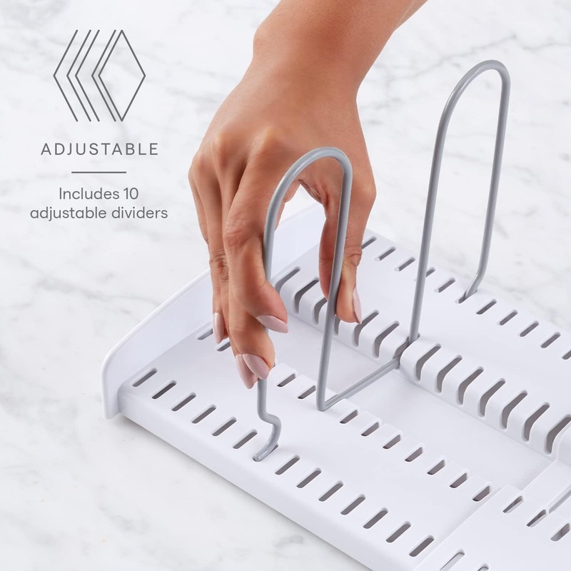 YouCopia StoreMore Expandable Pan and Lid Rack, 12.5"-22" Wide Adjustable